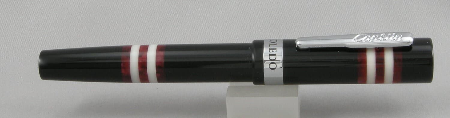 Conklin Toledo Burgundy/Black & Chrome Fountain Pen - Medium Nib - NEW IN BOX 3