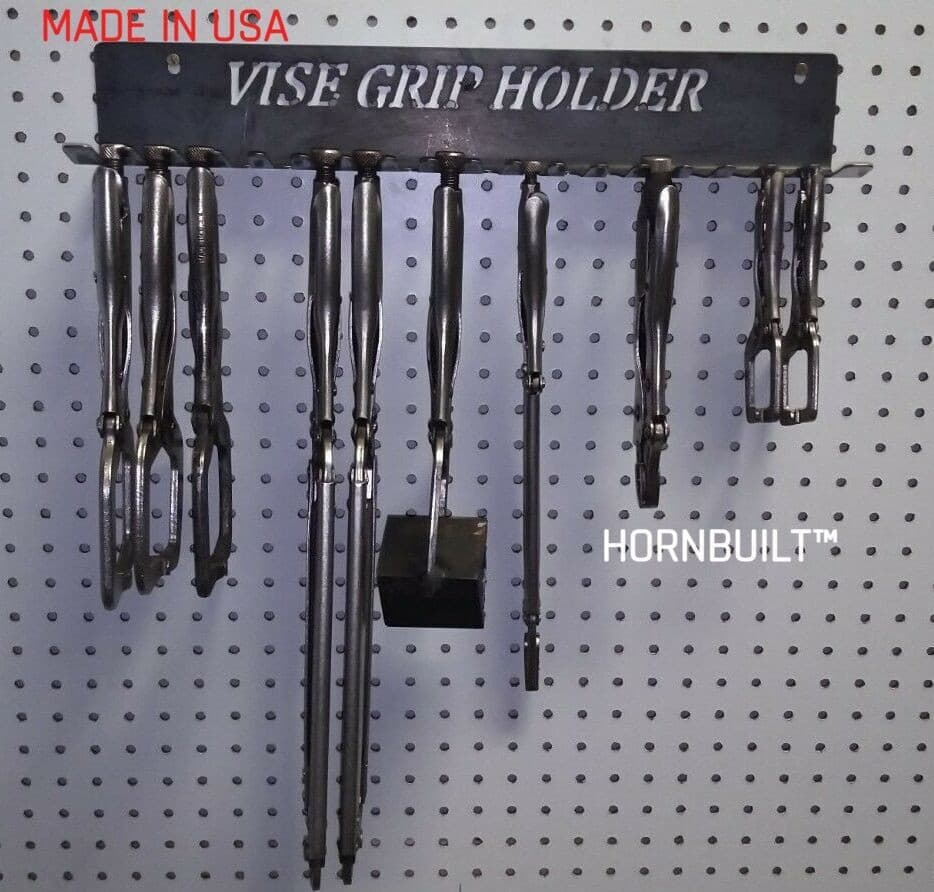 Hornbuilt Vise Grip Holder - Vise Grip Storage Rack  - Wall mount - Holds 16 USA 4