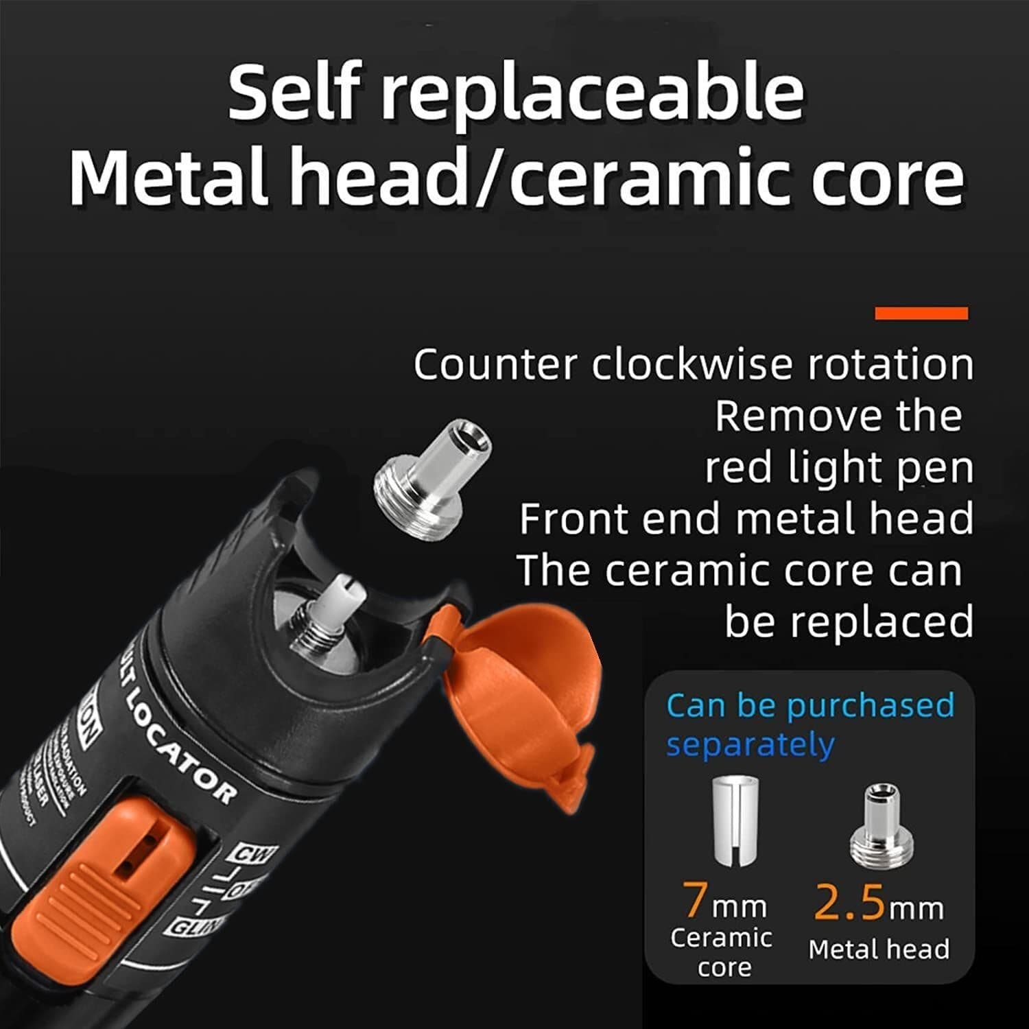 Visual Fault Locator 10MW 10KM Output FC SC ST Interface VFL Fiber Test Pen Tool 5