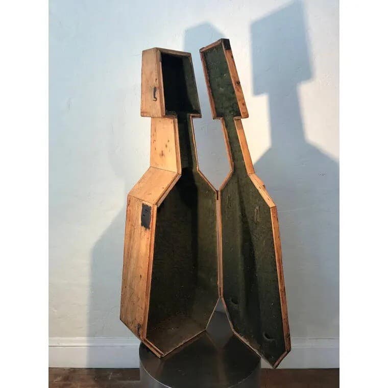 Early 20th Century Antique Modernist Cubist Sculptural Cello Case 4