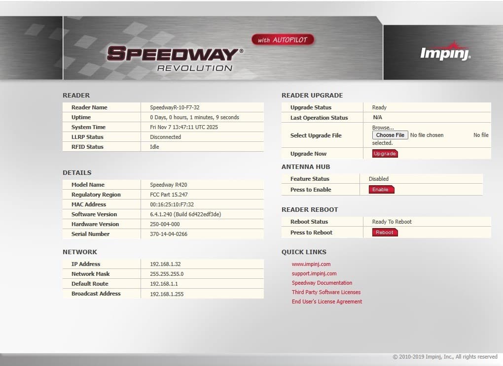 Impinj R420 Speedway Revolution UHF RFID Card Reader IPJ-REV-R420-USA1M – 4 Port 2