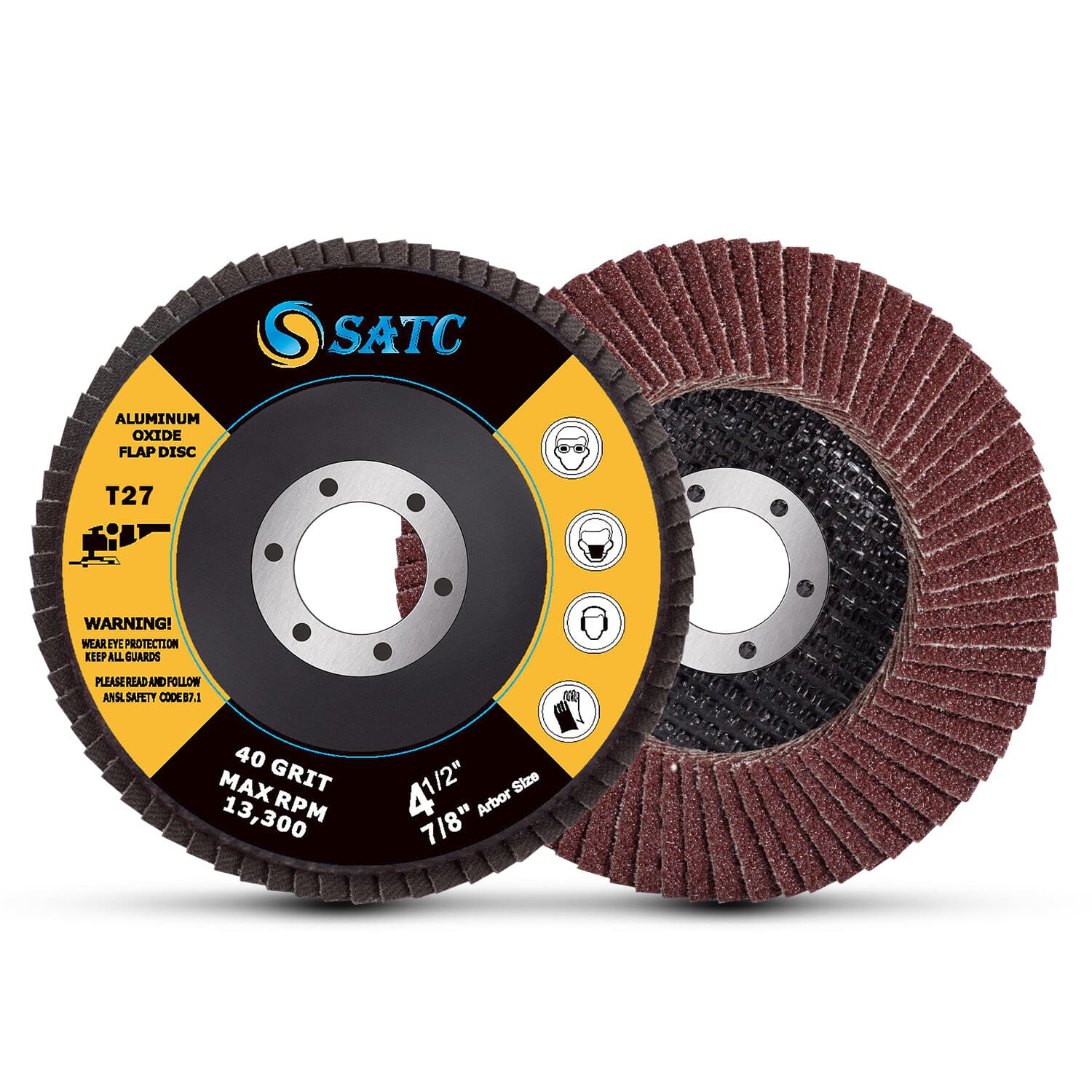 Flap Disc 4.5" 4-1/2 40 60 80 120 Grit For Grinder Sanding Grinding Wheels USA