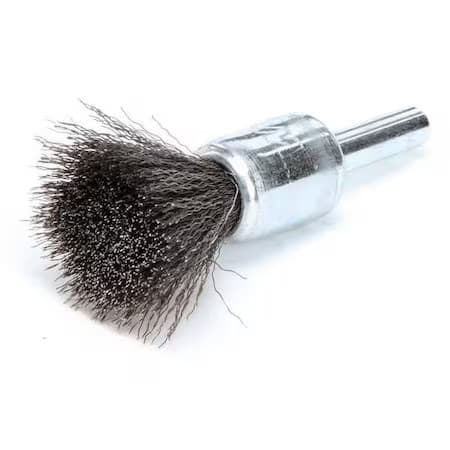 Weiler 96099 Crimped Wire End Wire Brush, Steel, 1/2"