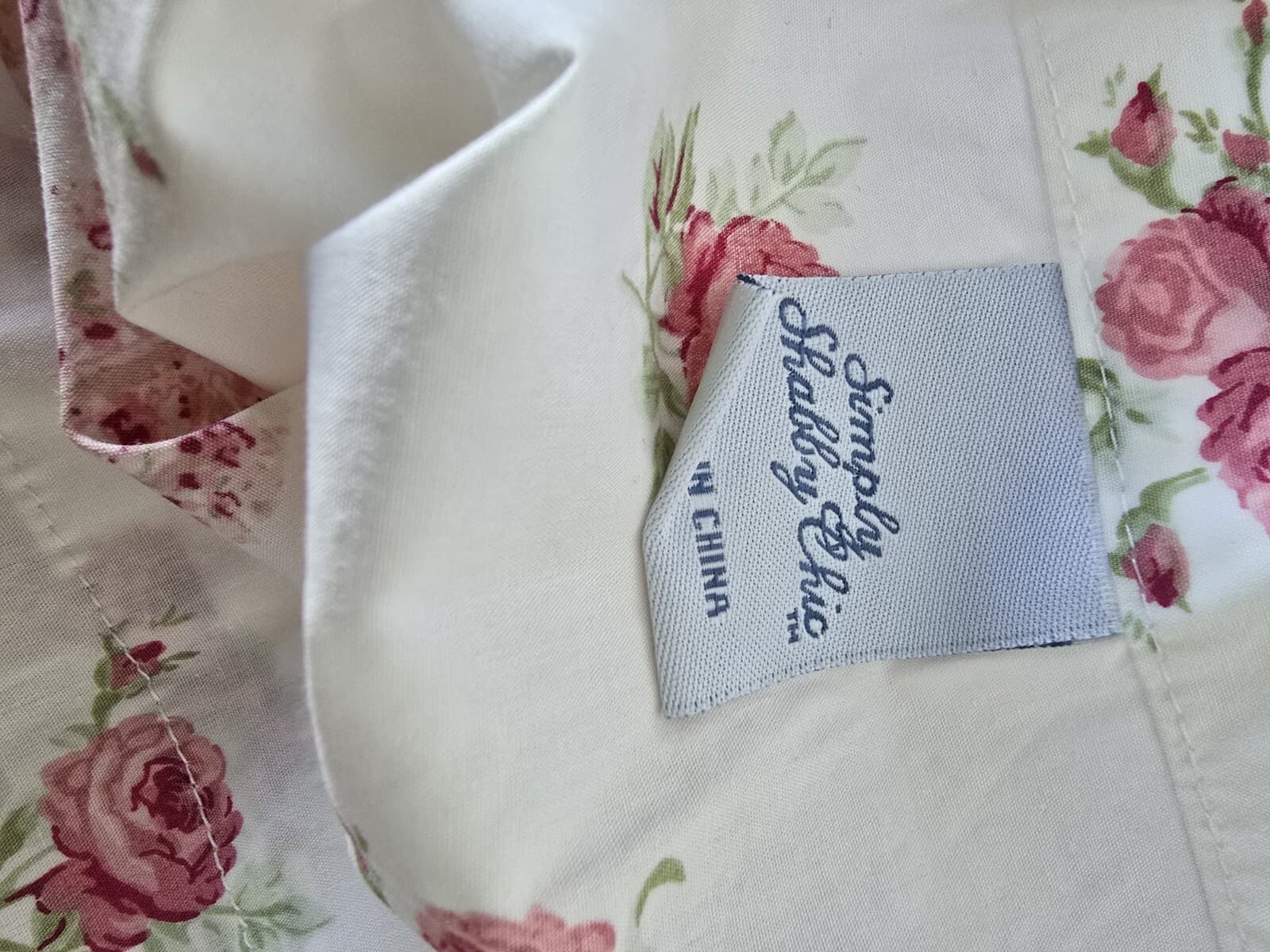 Pair of Simply Shabby Chic Floral Klng Size Pillow Shams New 100% Cotton 6