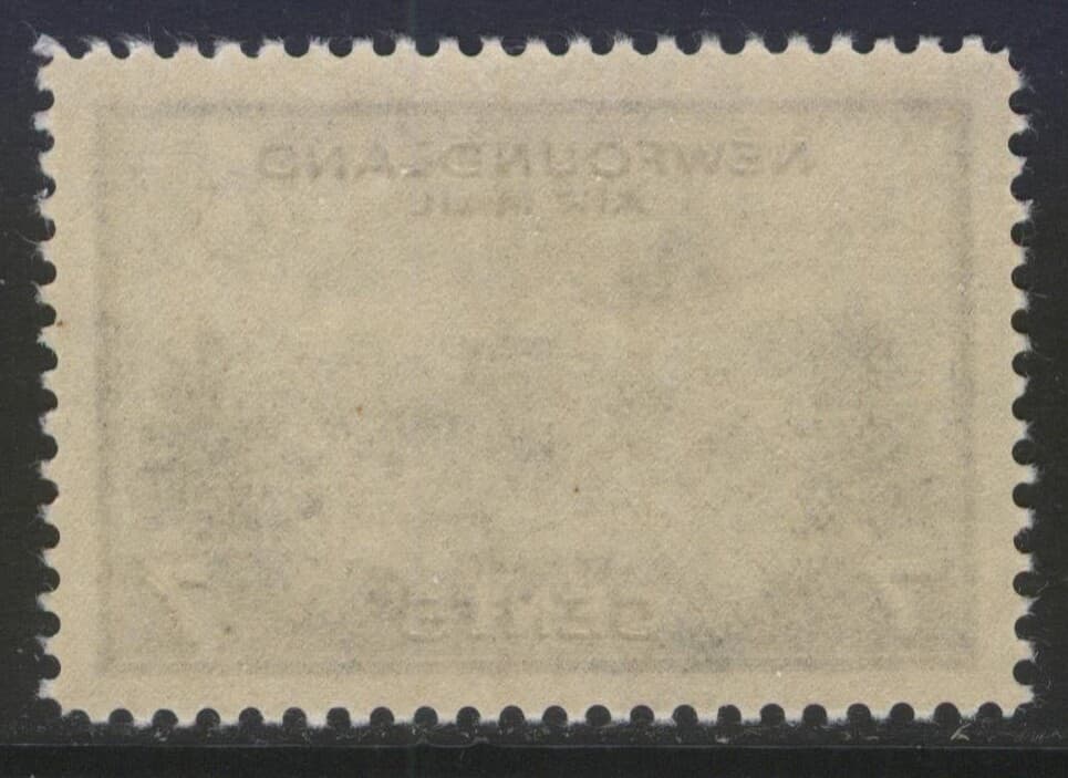 NEWFOUNDLAND C19 1943 7c ULTRAMARINE CBNC PLANE OVER ST JOHNS AIRMAIL VF MNH 2