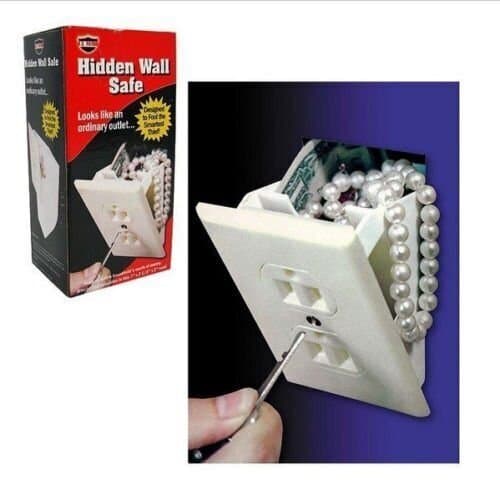 Hidden Wall Safe Security Electrical Outlet Keys Vault Secret Hide Valuables NEW