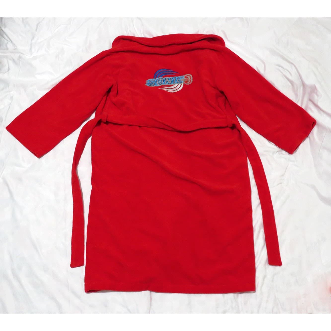 Sonic the Hedgehog 3 Movie Cast & Crew Red Embroidered Robe Size Small/Medium