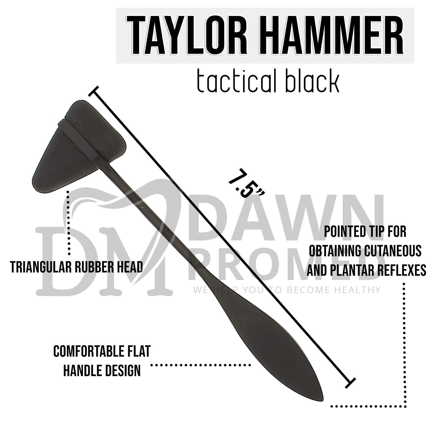 3 Pcs Tactical Black Tuning Forks Set C128, C512 & Taylor Hammer W/Case German G 4