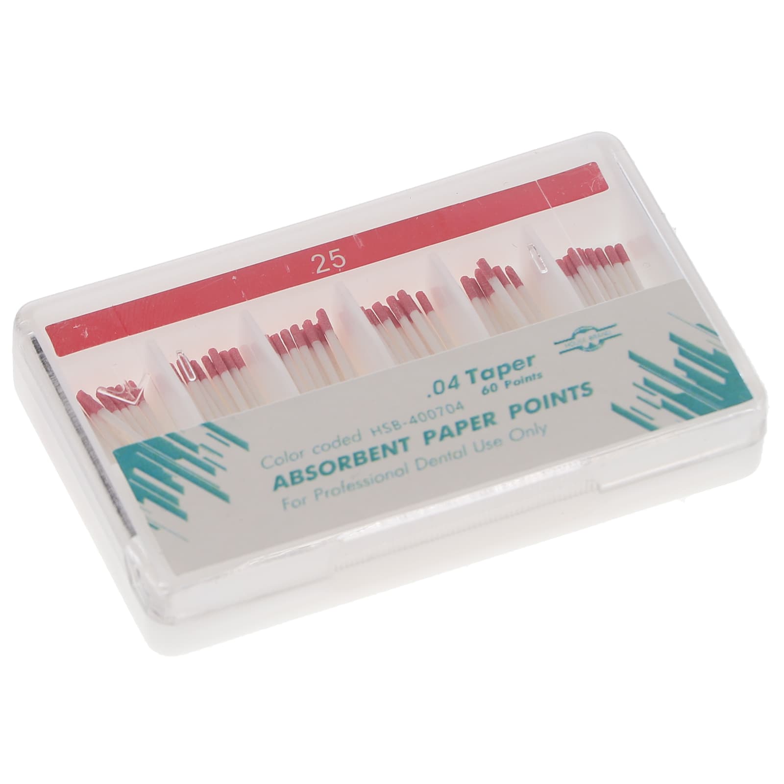 House Brand Dentistry 400704 HSB Absorbent Paper Points .04 Taper #25 60/Pk 5