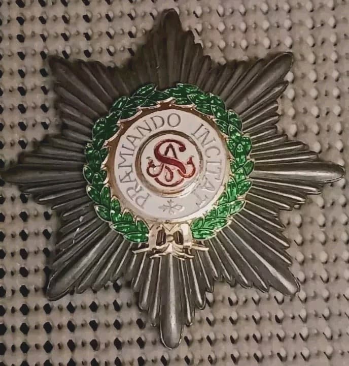 Antique Polish Order of St. Stanislaus Silver Breast Star WWI J. Knedler Warsaw