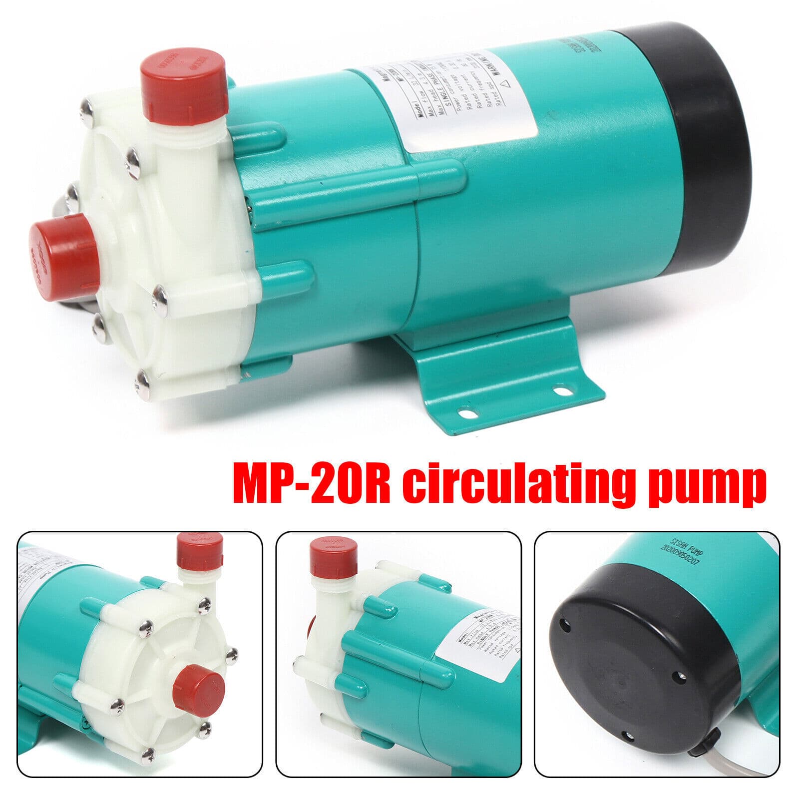 MP-20R 15W Magnetic Drive Water Pump Industrial Circulation Water Pump 27L/min 6
