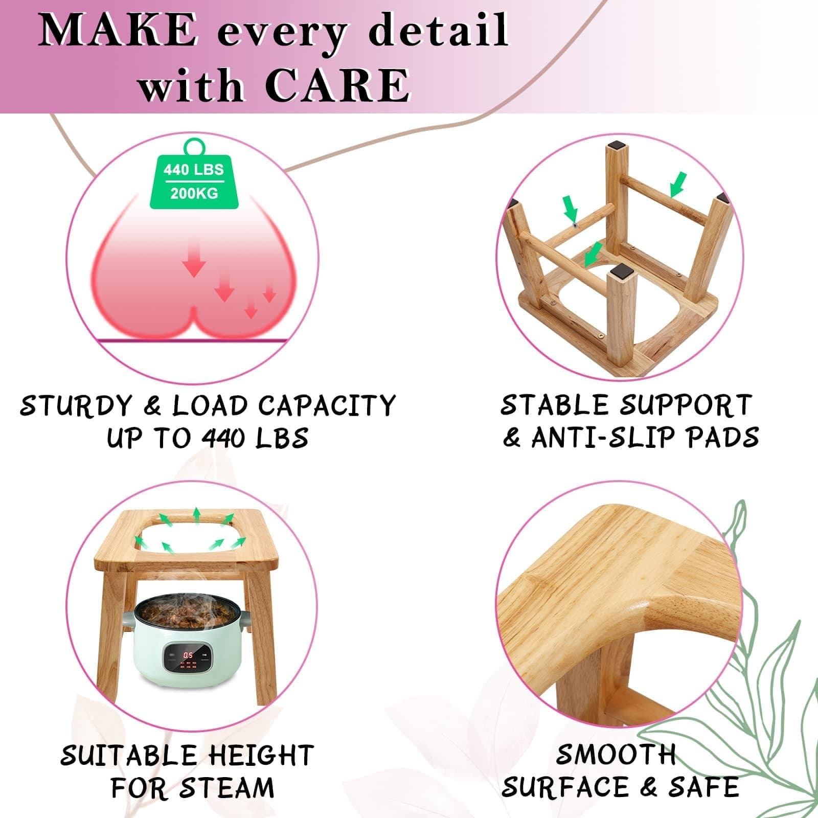 Garybank V Steam Kit for Women - Yoni Steam, Crystal, Postpartum, Vaginal Detox 3