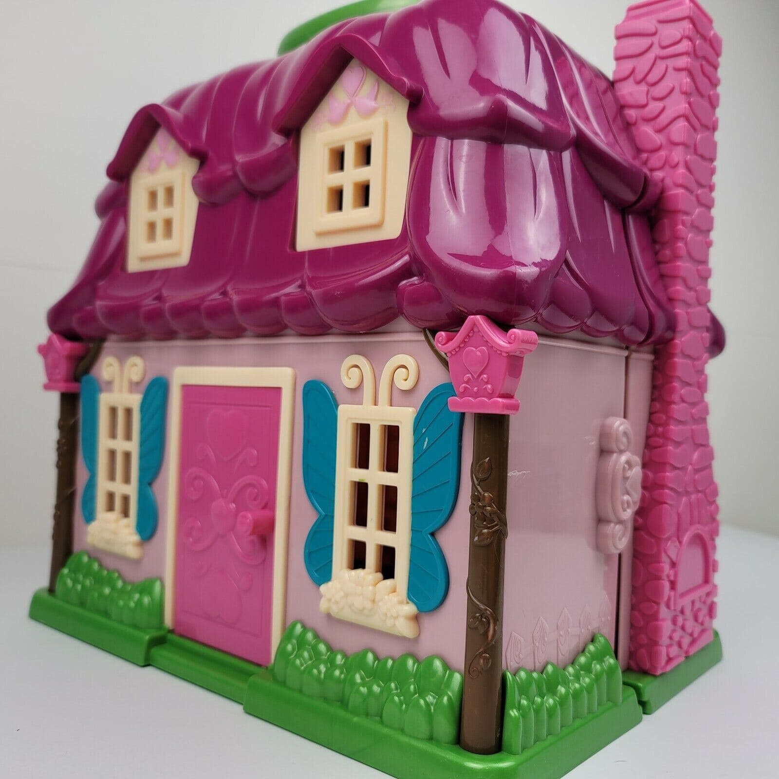 Li'l Woodzeez Countryside Cottage Pink Flower Fairy Doll House 2