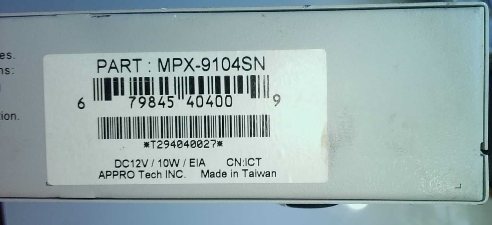 APPRO Tech MPX-9104SN 4-Channel Black White Quad Processor CCTV Surveillance 4