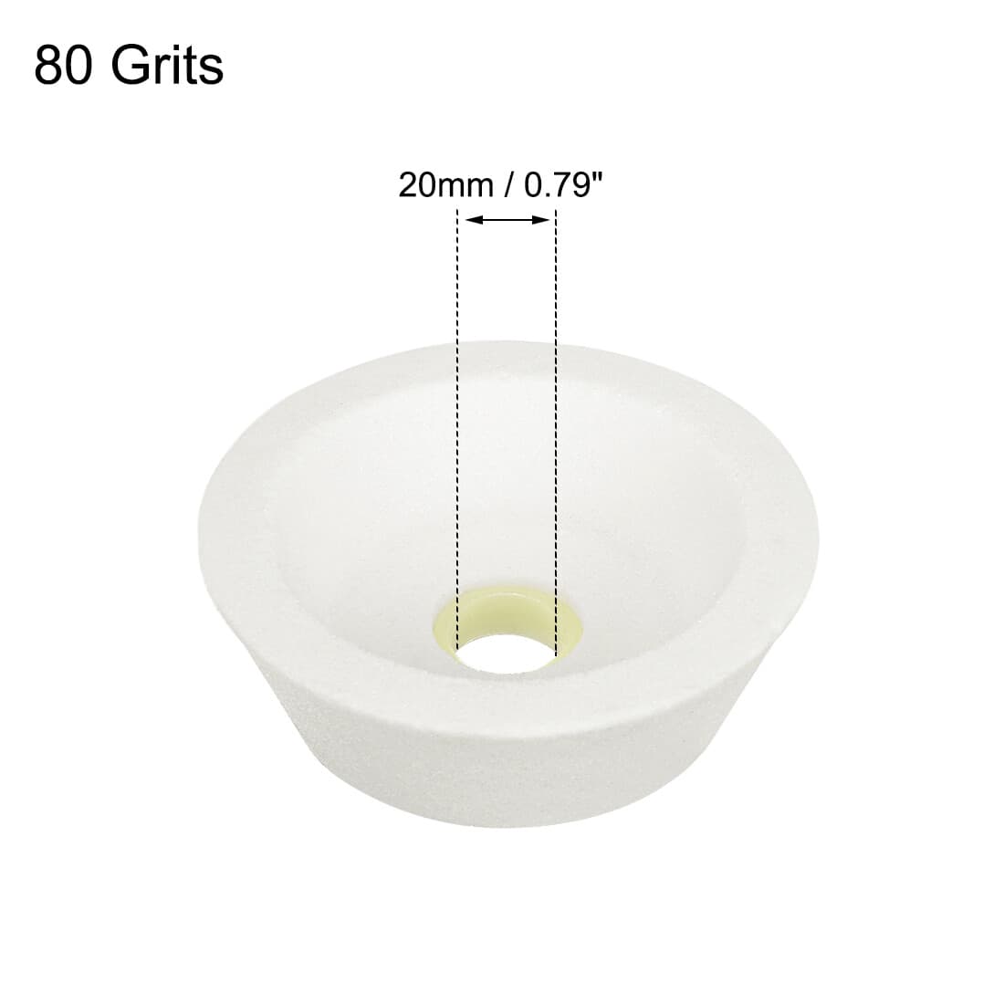 4-Inch Flaring Cup Grinding Wheel 80 Grits White Aluminum Oxide Surface Grinding 2