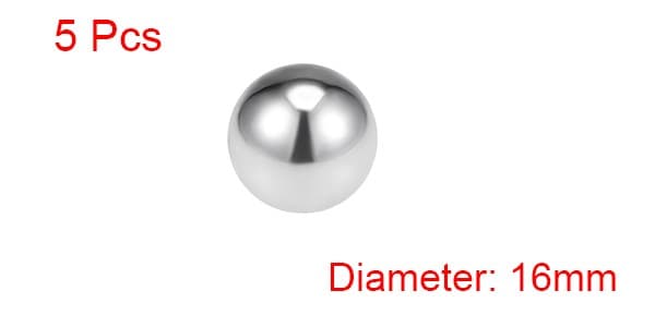 16mm Bearing Balls 304 Stainless Steel G100 Precision Balls 5pcs 2