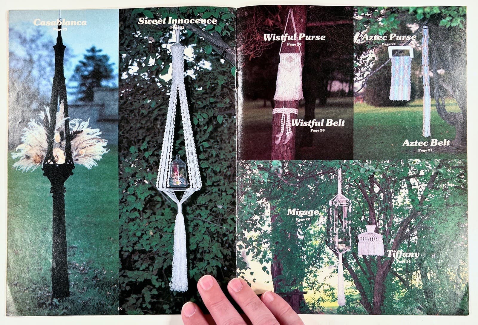 1977 MACRAME ENCHANTMENT #1 pattern book KITSCH plant hangers INTERIOR DESIGN 6