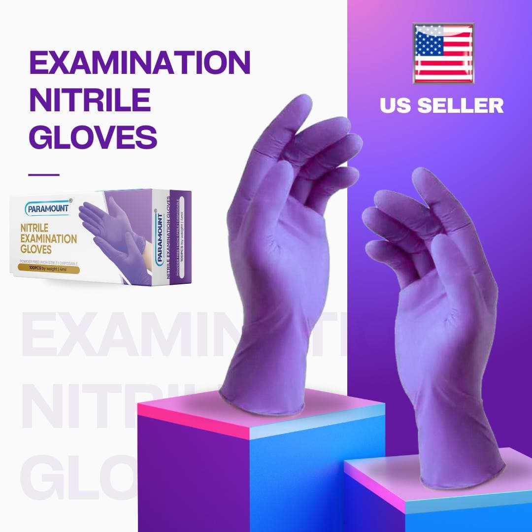 4 Mil Disposable Nitrile Exam Glove Latex&Powder Free S-XL 100/200/1000 PCS