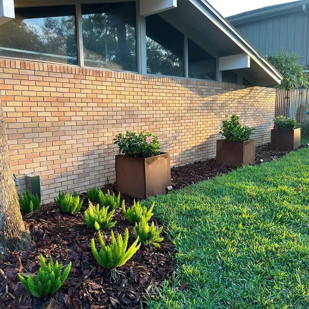 20x20x20-inch Corten Steel Planter Pot Metal Rustic Planter Box for Garden Patio 5