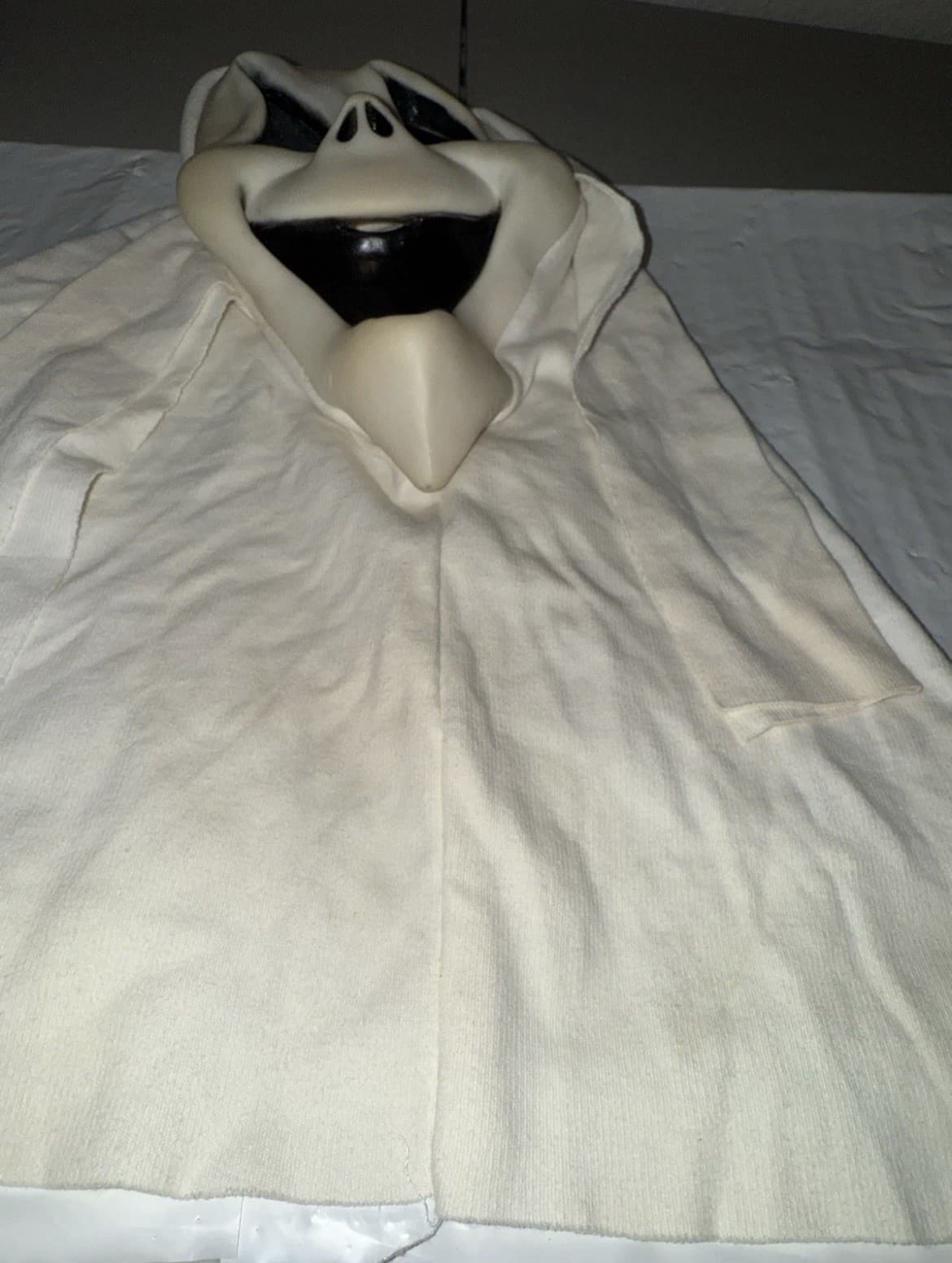 Fun World Div Gen 1 Silly Ghost Halloween Mask White Cotton Shroud 1992-1995 6