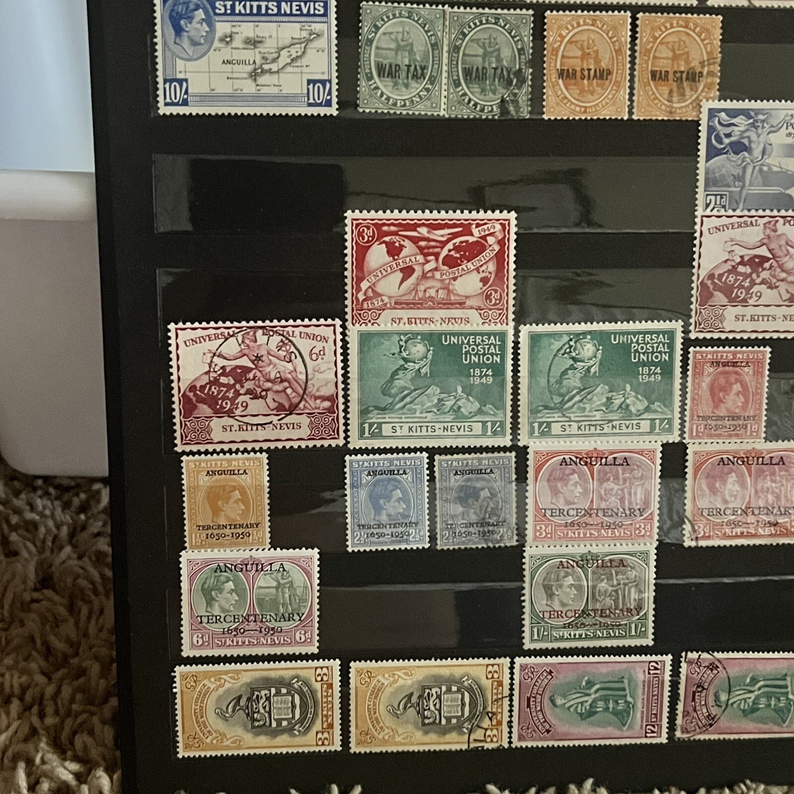 ST. KITTS NEVIS STAMPS IN STOCK PAGE UPU, OVPTS, TERCENTENARY, CORONATION & MORE 4