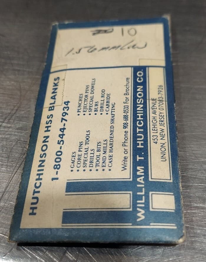 Lot Of 10 - USA Hutchinson 1.56mm x 2" Low Drill Blank Reamer Pin Gage 3