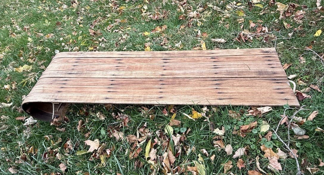 vintage wooden toboggan sled 5
