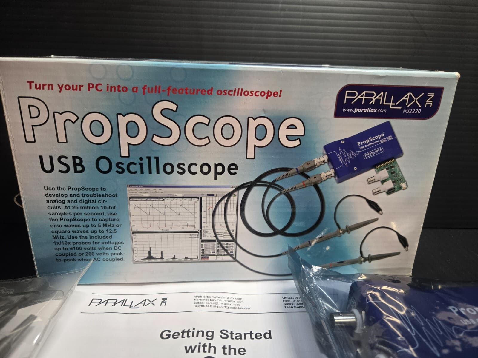 Parallax USB Oscilloscope #32220 **LOT A** (PC) 2