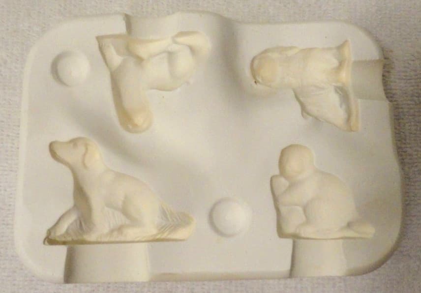Ceramic Slip Mold MOSS LANDING MOLD CP-42 Spaniel Otter Retreiver Beaver Dmg 3