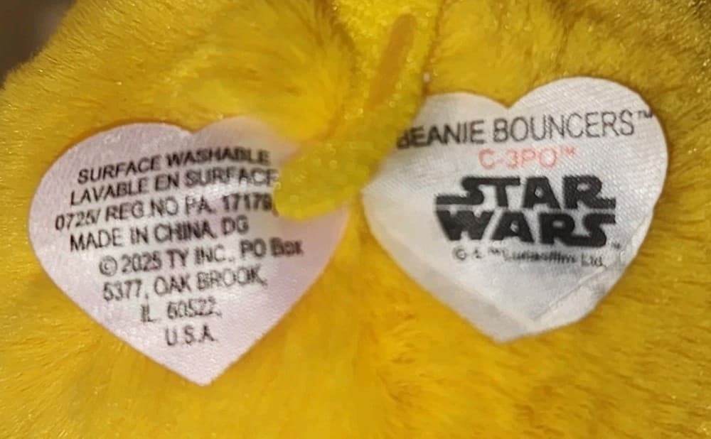 Ty Beanie Bouncers - C-3PO the Android (Star Wars)(3-4 Inch) NEW Bouncy Ball Toy 4