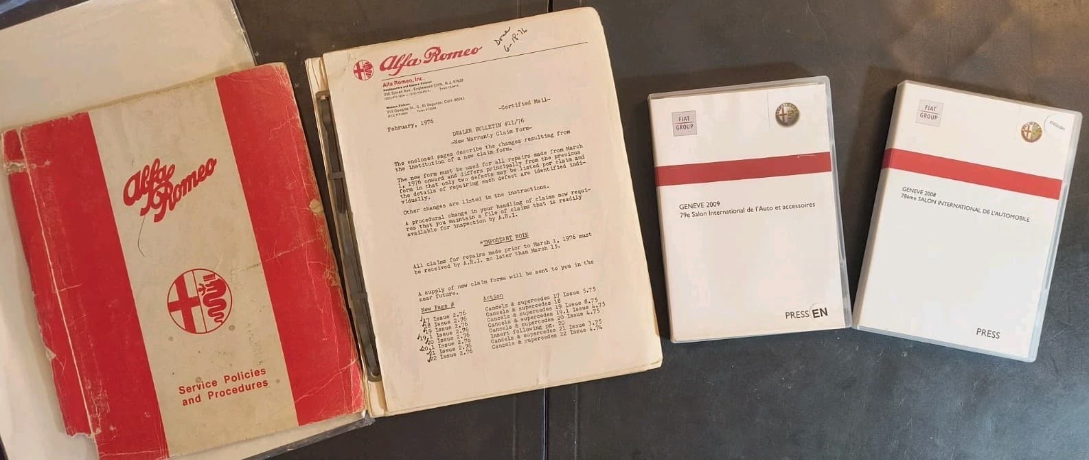 Original Alfa Romeo Press Kit Sales Brochure Print Ad Lot Photo Specs Italy 164  5