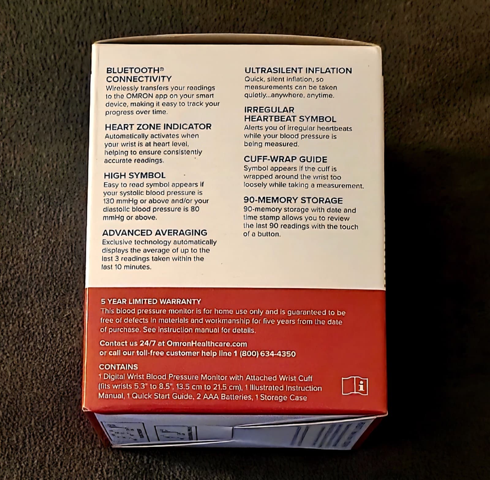 Omron 7 Series Wrist Bluetooth Blood Pressure Monitor Easy To Use New BP6350 2