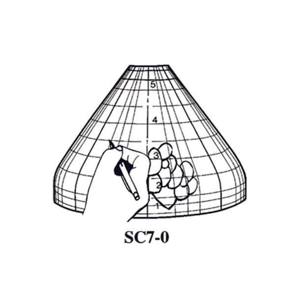 HL Worden SC7 Stained Glass Tiffany Lamp Form Mold, Patterns For SC-7 Designs
