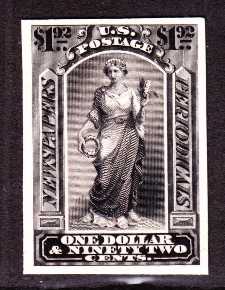 US PR24TC3L $1.92 Newspaper Periodicals India Card Trial Color Proof  SCV$35 (3)