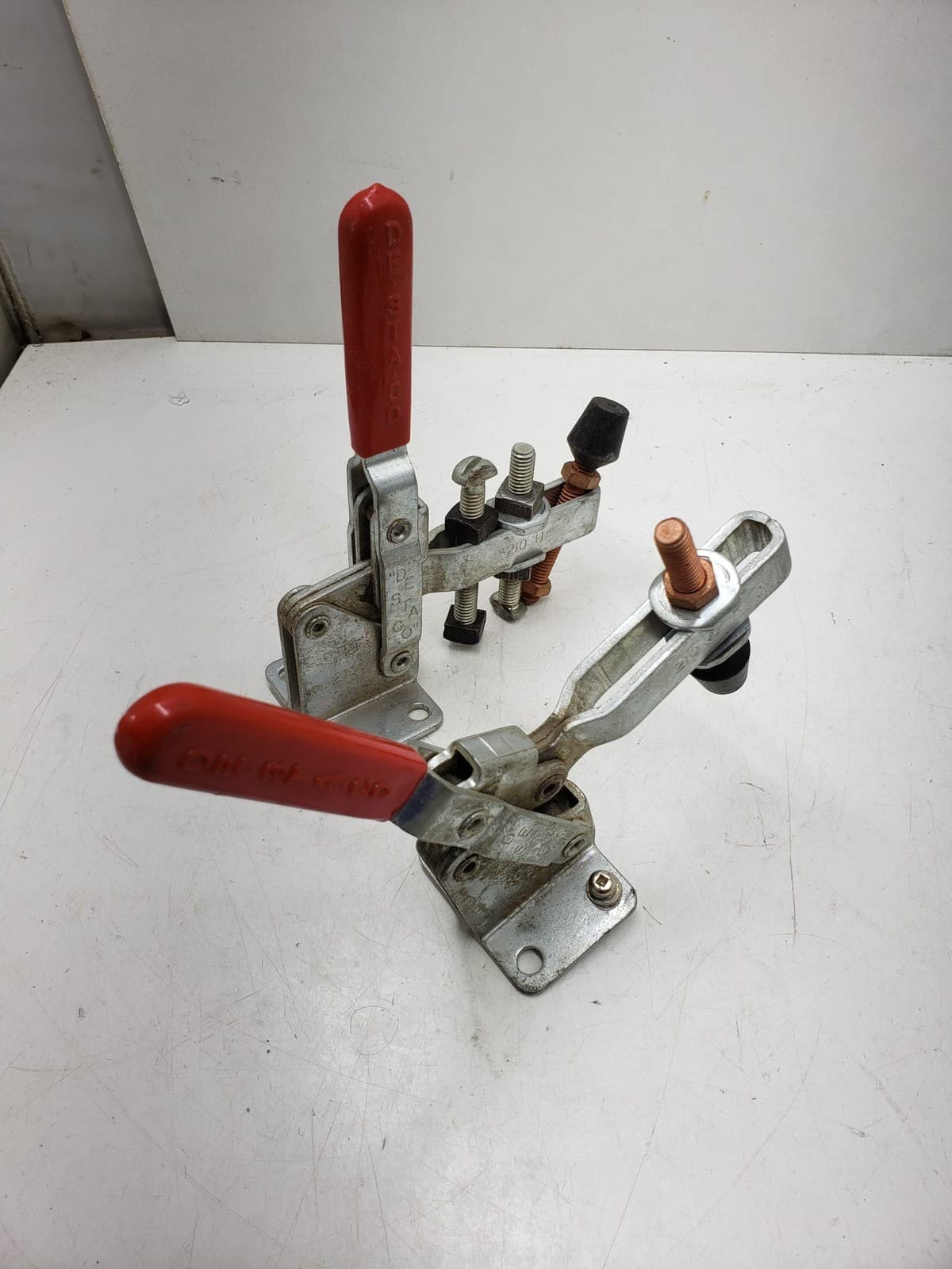 Lot of 2x DE-STA-CO 210 Horizontal Handle Hold Down Action Clamp 2