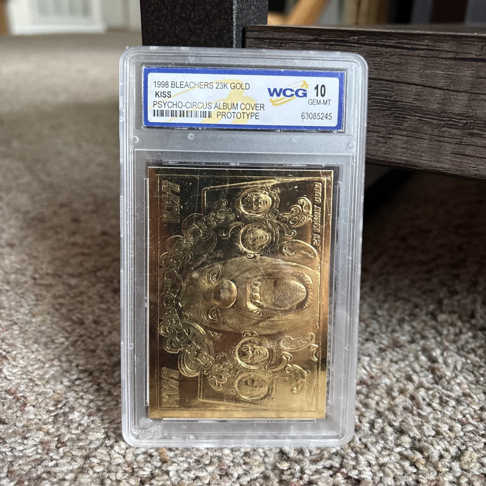 KISS “PSYCHO CIRCUS” Album Cover 23KT Gold Card Ace Frehley Graded  GEM MINT 10 2