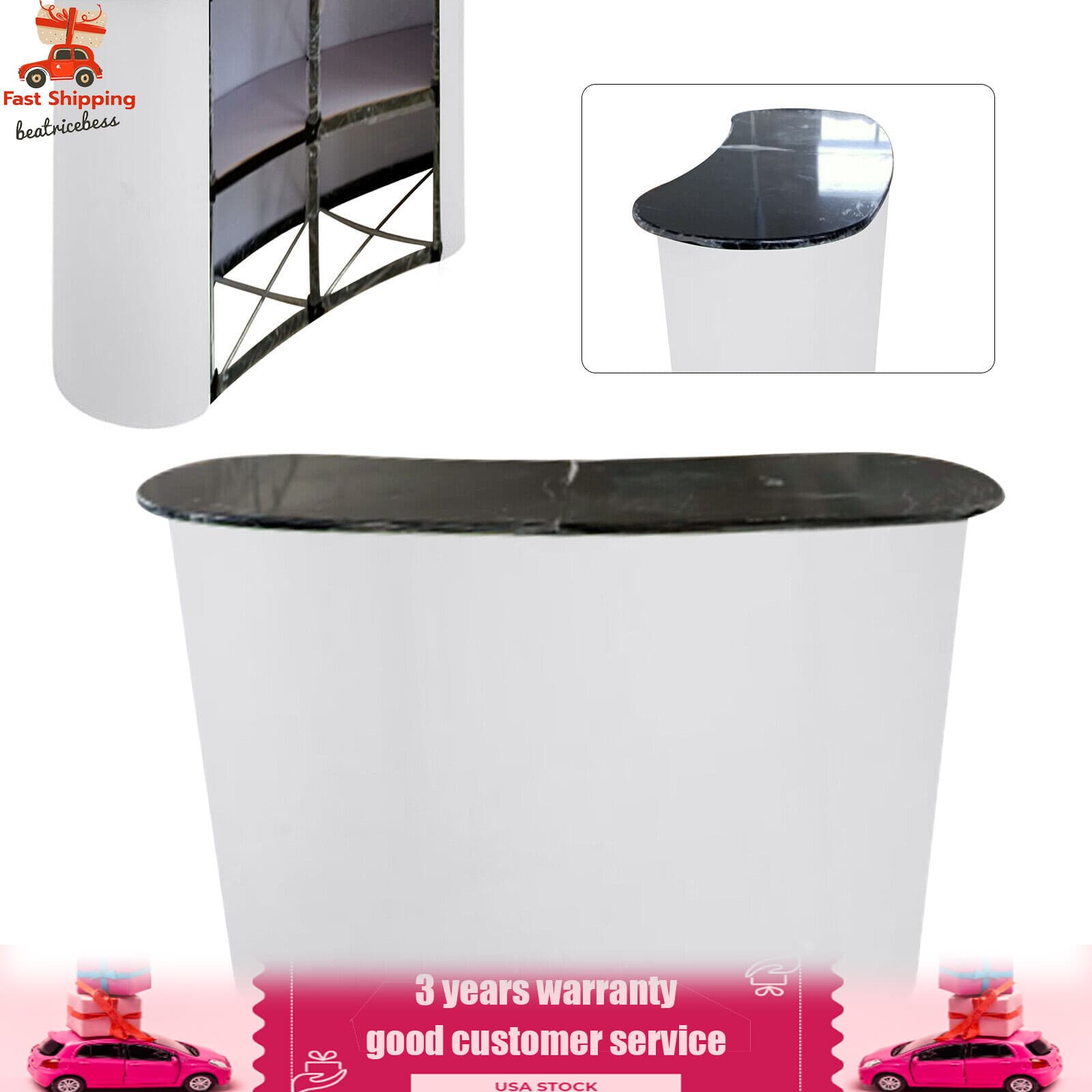 Pull-Net Promotion Table Trade Show/Salon Reception Desk Load Bearing 154.32LB 4