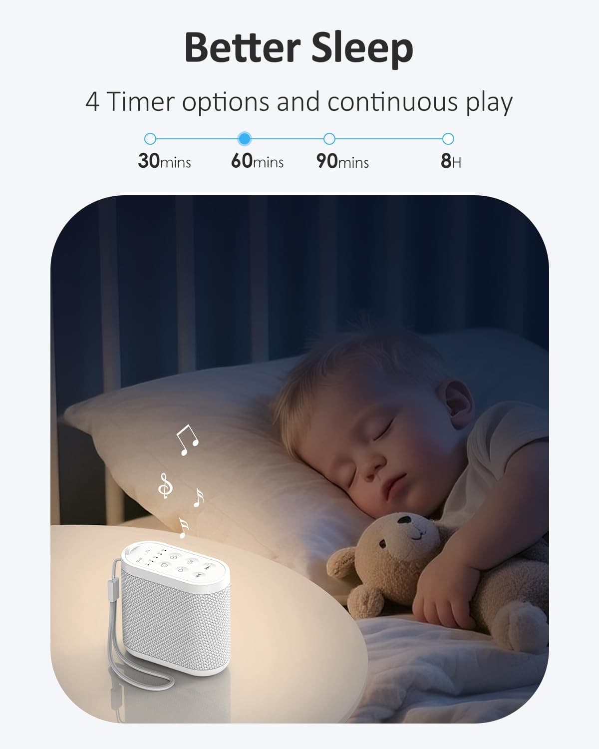 Portable Travel Sound Machine for Adults, Baby - White Noise Machine：Recharge... 6