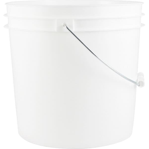 2 Gallon White Food Grade Bucket Pail with Screw on Lid (Pack of 2) 5