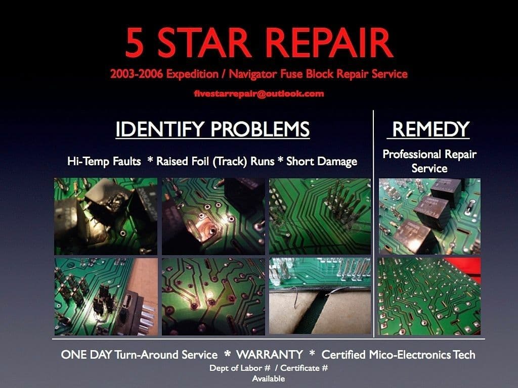 2004 - 2008 F150 F-150 FUSE BOX "REBUILD SERVICE" SHIP TO US & WE FIX YOUR UNIT 2