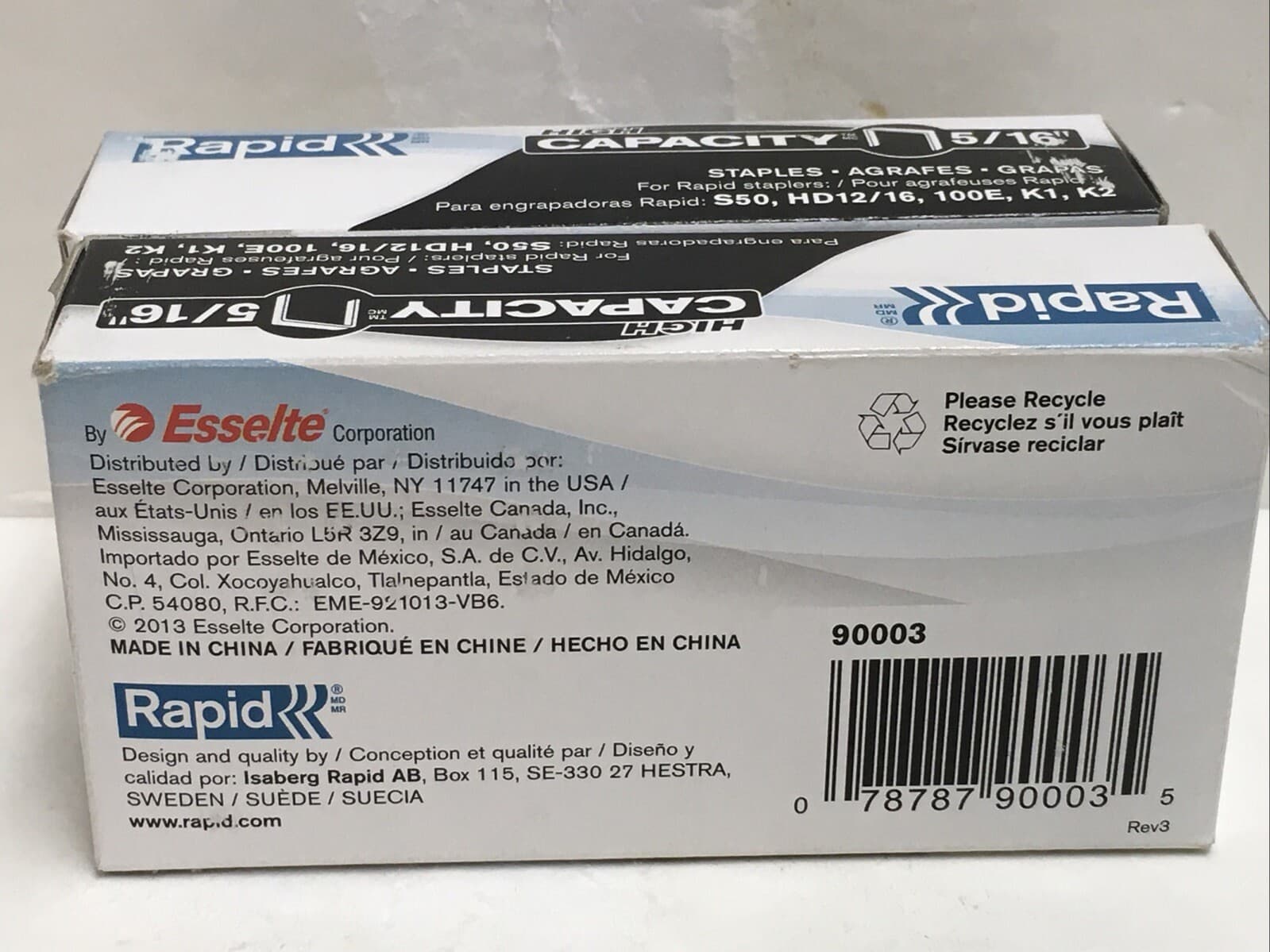 Lot of 2 Rapid High Capacity Staples,5/16-Inch, 5,000 per Bx Heavy-Duty Staples 4