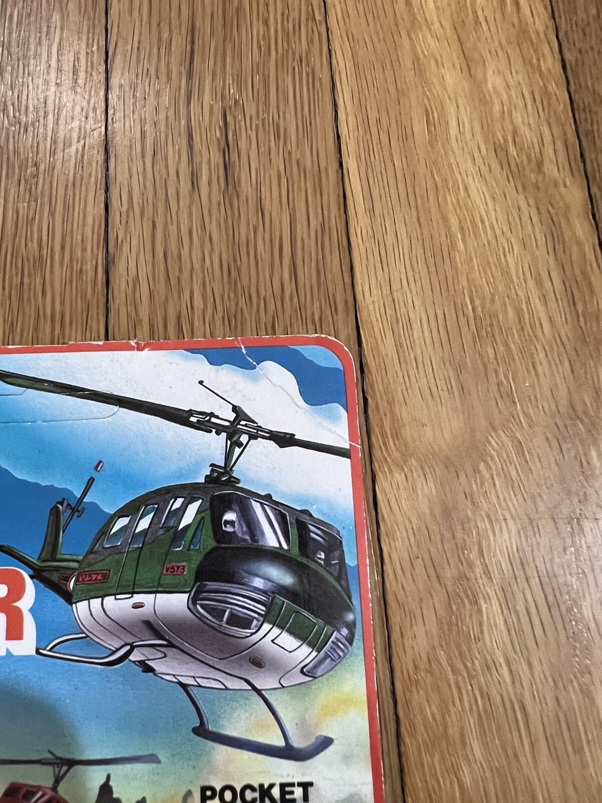 Vtg 1988 Tyco Sega Pocket Power Thunder Blade Helicopter Knock off Pull Strap 4