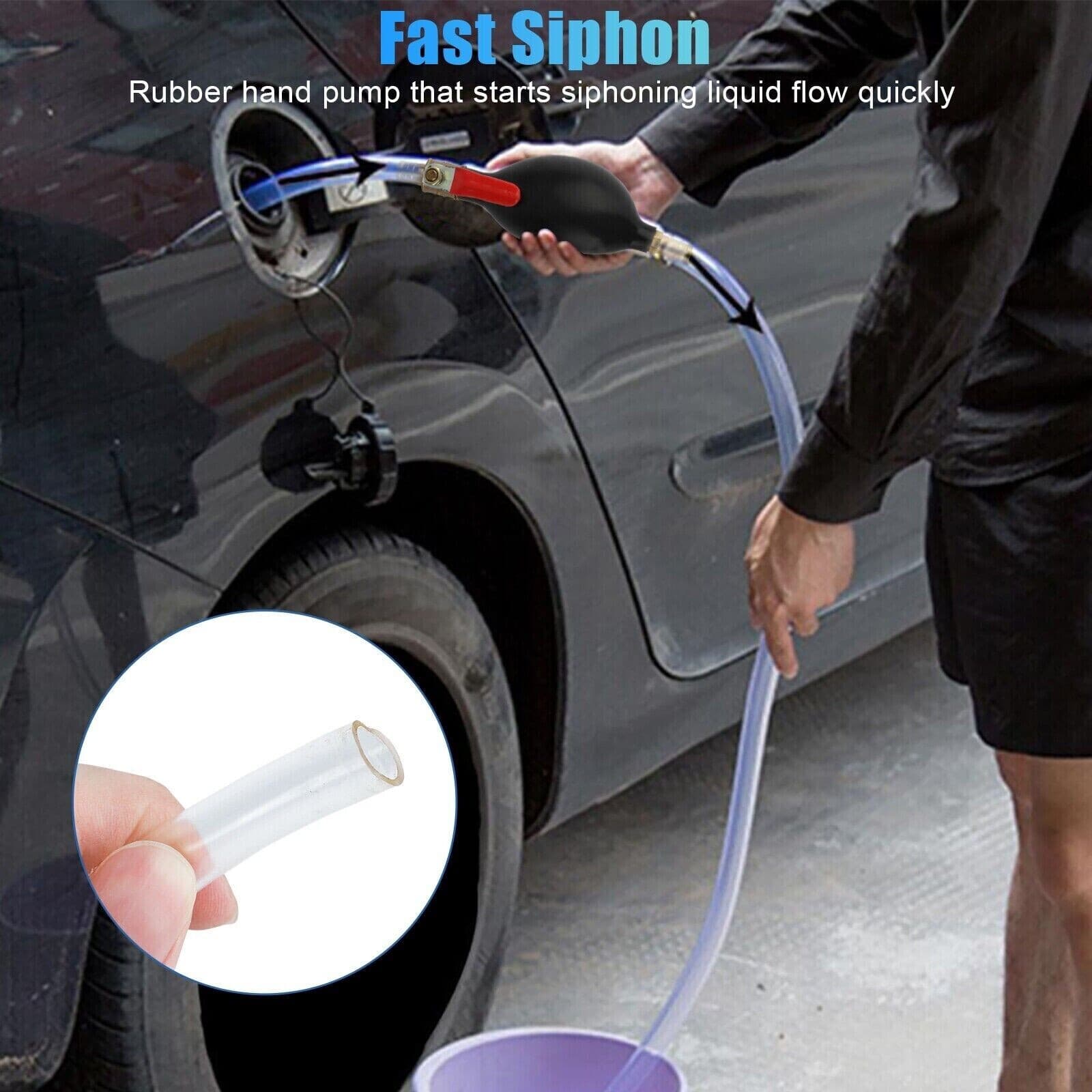 Oil Water Fuel Transfer Hand Pump Gas Transfer Siphon Pump Gasoline Hose Siphone 2