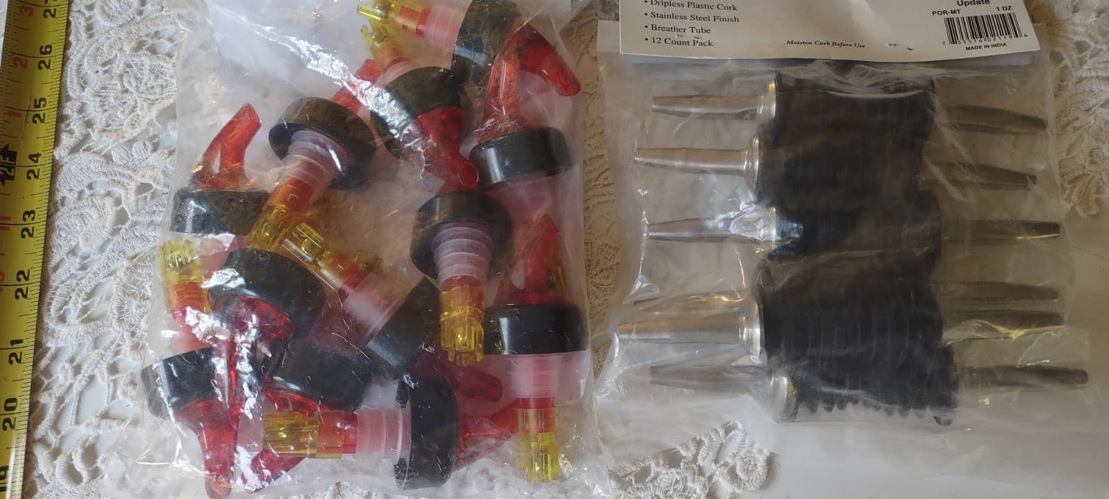 Measured Liquor Bottle Pourers 24- 1 oz and 1.5 oz Quick Shot Bar pour Spouts  5