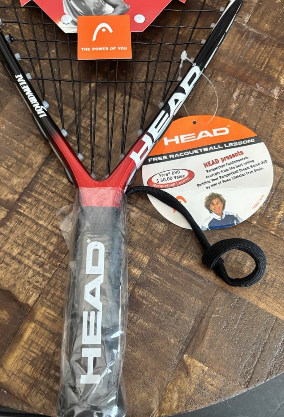 Head Liquidmetal Racquetball Racquet Red Mega Blast NEW With Black Bag 2