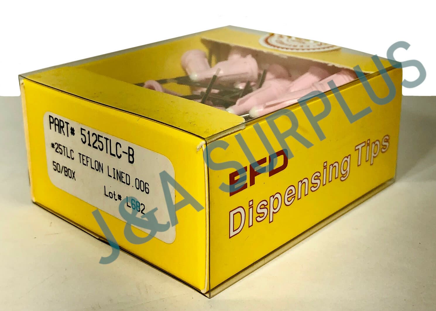 EFD 5125TLC-B PTFE-Lined Precision Dispense Tip 25 GA, 1.0" Pink - 50pcs 6