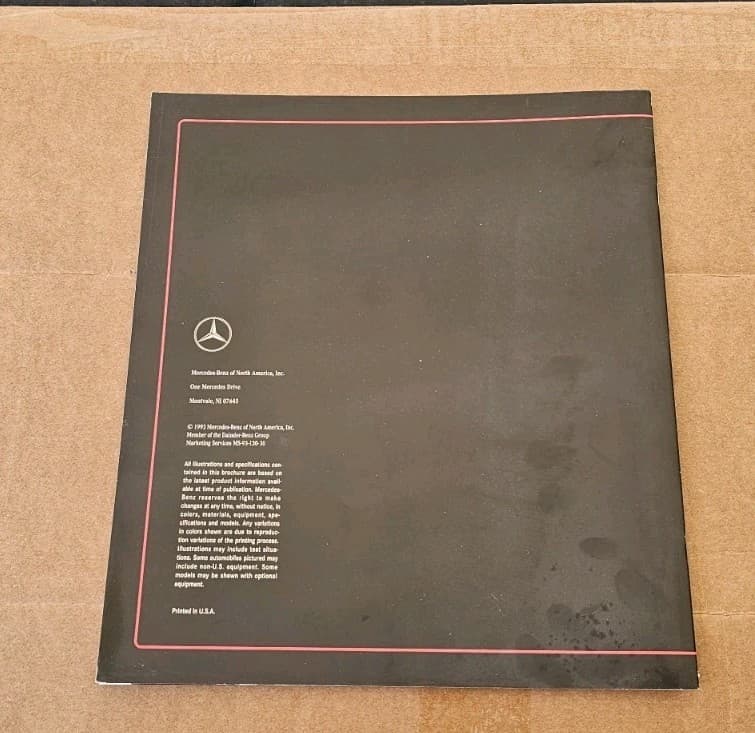 1993 Mercedes Benz W201 190E 2.6 Limited Edition Sales Brochure Catalog 3