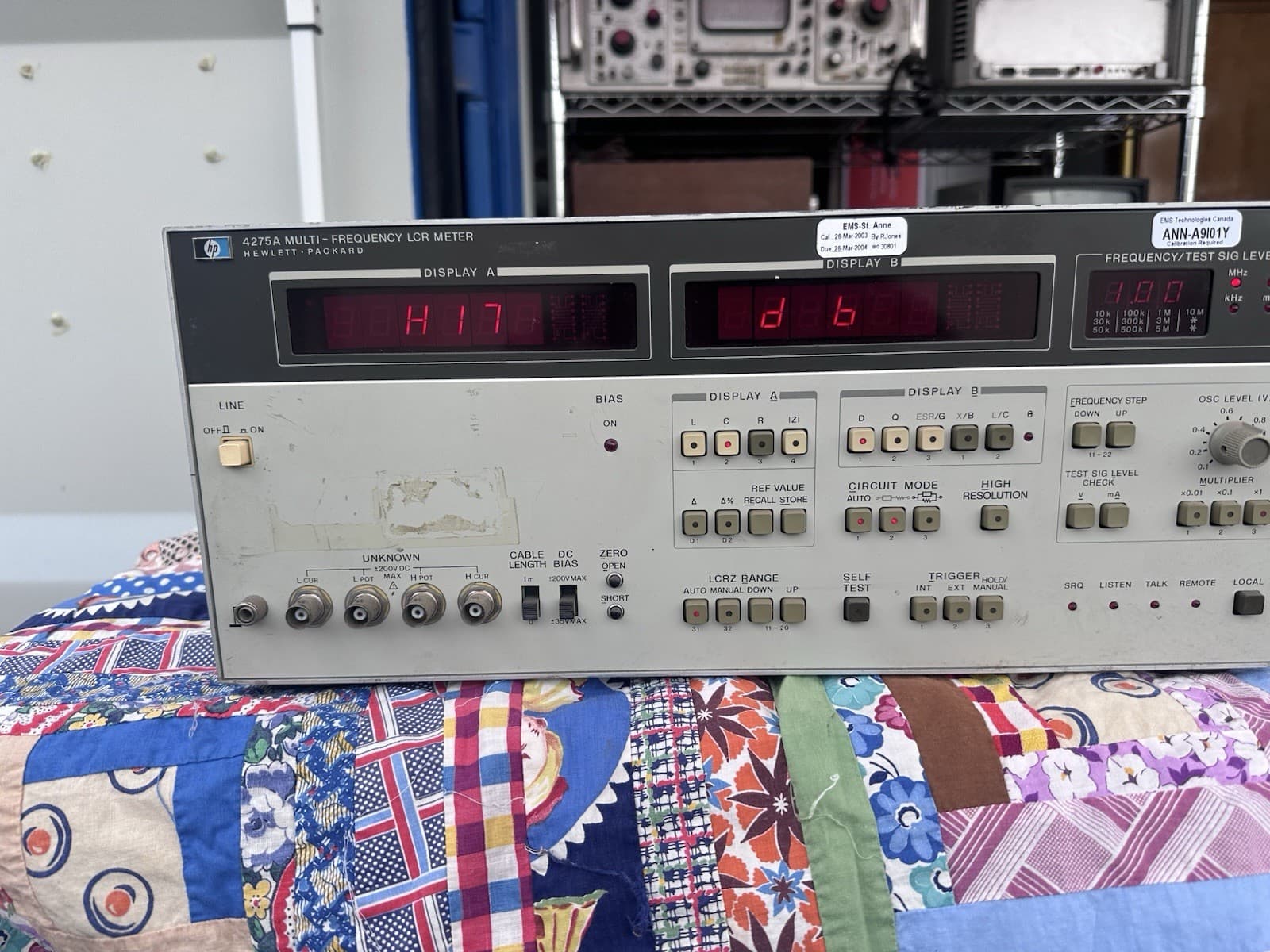 HP 4275A Opt 001 Multi-Frequency LCR Meter 10 kHz to 10 MHz Powers On