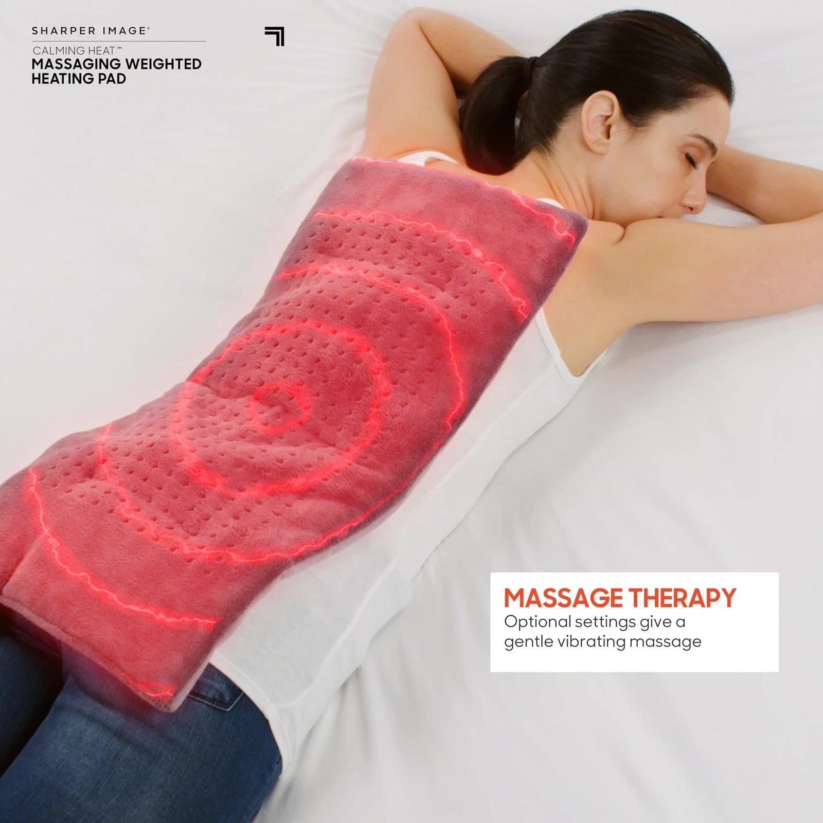 Sharper Image Calming Heat Massaging Weighted Heating Pad With 18 Combinations 5