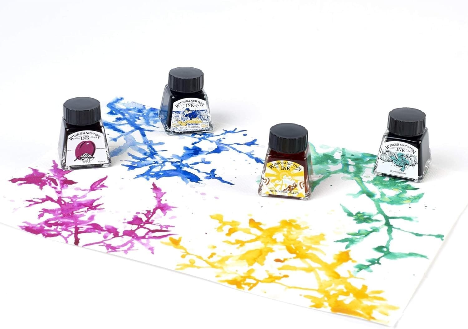 Winsor & Newton 1090103-1090105 Set of 4 Drawing Ink Collection 2